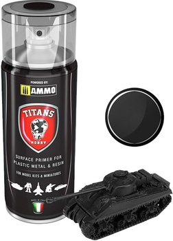 Farba w sprayu Ammo Titans Hobby Matt Primer Black 400 ml (7426842918847)