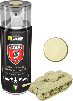 Farba w sprayu Ammo Titans Hobby Matt Primer Bone White 400 ml (7426842921281)