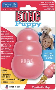 Міцна гумова іграшка для цуценят KONG Puppy, Medium, pink
