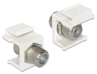 Перехідник антенний Delock RF:F F/F 75Ohm Keystone module білий(70.08.6300)