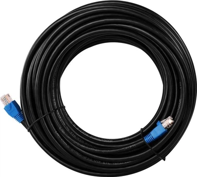 Патч-корд Goobay RJ45 UTP6 50.0m solid AWG24 2xJacket Outdoor чорний(75.09.4395)