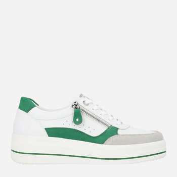 Sneakersy damskie skórzane Remonte REMD1C00-80 36 Biały/Zielony (4061811756933)