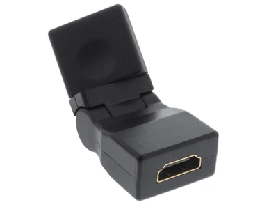 Перехідник відео InLine HDMI F/F (адаптер) 180°+180° 3D поворотний увсебіч чорний(77.A1.7692)