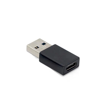Перехідник обладнання Lucom USB Type-C-3.0A F/M (USB3.0) адаптер прямий чорний(62.09.8011)
