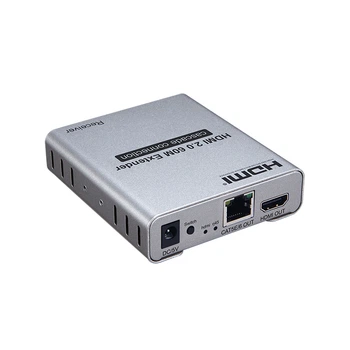 Подовжувач аудіо-відео Lucom HDMI (over RJ45) x1 60m 4K@60Hz +IR-extender сірий(62.09.8036)