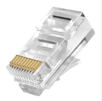 Роз'єм Lucom RJ50 10pin-конектор 10P10C Round (1шт) прозорий(25.02.5246)