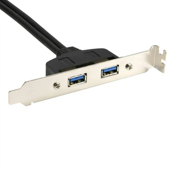 Планка корпусна Lucom USB3.0 A-Pinheader x2 0.45m планка 19pin чорний(62.09.8428)