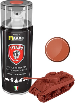 Farba w sprayu Ammo Titans Hobby Matt Primer Rust Base 400 ml (7426842919516)