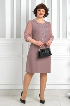 Плаття Alenka Plus 14380-2, 60, бузковий