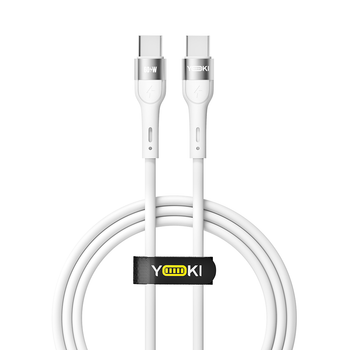 Кабель для зарядки и обмена данными USB YOKI YK-EX11 EXTRA Series Type-C to Type-C 60W (3A/20V) 1.2m White