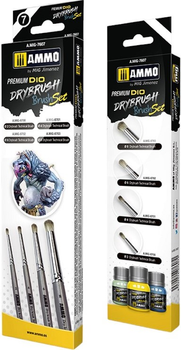 Набір пензлів Ammo Premium DIO Drybrush (8432074076070)