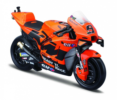 Металева модель Maisto Мотоцикл Tech3 KTM Factory racing 2021 1:18 Чорно-помаранчева (0090159363767)