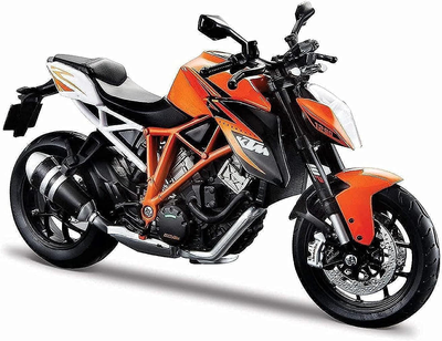 Model metalowy Maisto KTM 1290 Super Bike z podstawka 1:12 Czarno-pomarańczowy (0090159327103)