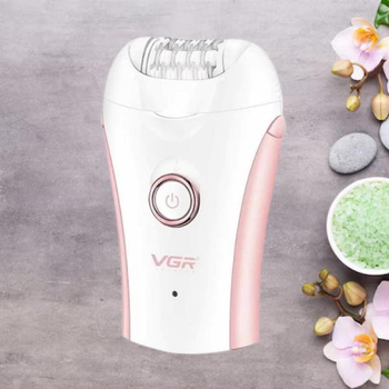 Женский аккумуляторный эпилятор пинцетный VGR V 7О5 для ног и зоны бикини с подсветкой, Розовый