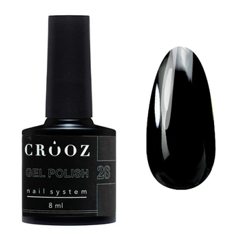 Гель лак Crooz Gel Polish №28 8 мл (Чорний)