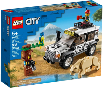 Zestaw klocków Lego City Terenówka na safari 168 elementów (60267)