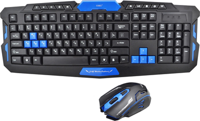 Клавиатура игровая KEYBOARD HK-8100/3253 беспроводная + мышь Черная