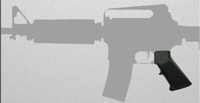 Пістолетна рукоятка IMI M4/M16 A2OM Grip - A2 Overmolding Grip ZG101 Чорний