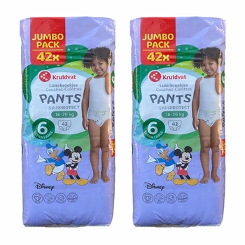Дитячі підгузники - трусики Kruidvat Розмір 6 Extra Large (16-26 кг), 84 шт JUMBO PACK