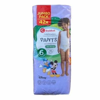 Дитячі підгузники - трусики Kruidvat Розмір 6 Extra Large (16-26 кг), 42 шт JUMBO PACK