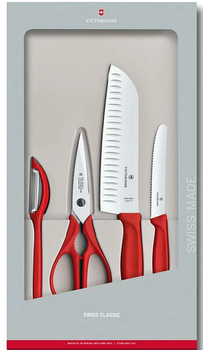 Набір ножів Victorinox Swiss Classic червоний 4 шт (6.7131.4G)