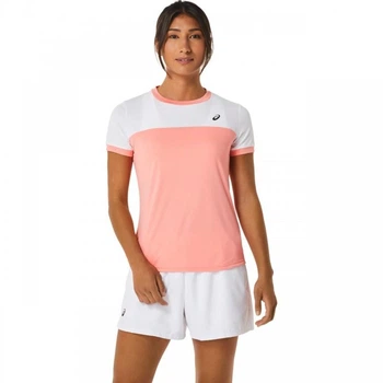 Женская Футболка Asics COURT SS TOP Коралловый XS (2042A262-701 XS)