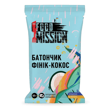Батончик Food Mission Фінік-Кокос