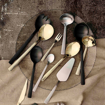 Набір столових приборів Aida Raw Cutlery Set Gravy/Potato spoon giftbox Matte steel (14639) 2 шт (5709554146398)