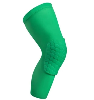 Наколенник эластичный бандаж для волейбола, танцев, гимнастики, йоги Zelart XL 47см Green (16006)