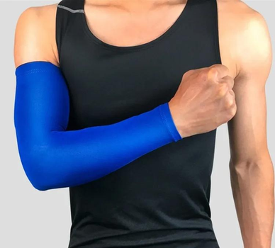 Компрессионный рукав эластичный бандаж для волейбола, танцев, гимнастики, йоги LVR 002 43x30x20 см размер XXL Blue (16040)