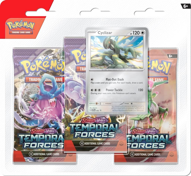 Ігрові карти Pokemon TCG Temporal Forces 3pack Blister Cyclizar (5903076514752)