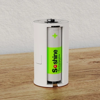 Переходник пластиковый Soshine 3xAA-D, белый