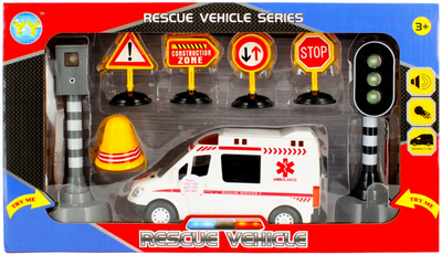 Швидка допомога з аксесуарами Mega Creative Rescue Vehicle зі світлом і звуком (5908275187615)