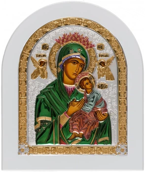 Ікона срібна Ekklesia Неустанної Помочі(Страсна) Богородиця (17,3x20,8 см.) (6788/3WCCO)