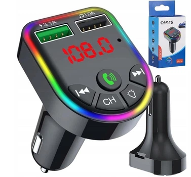 Автомобильный передатчик Raltek F5 2x USB QC 3.0 PD позволяя наслаждаться любимой музыкой и совершать звонки без отвлечения от дороги AI