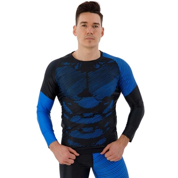 Рашгард мужской с длинным рукавом Domino 210-3 размер M (165-170см) Black-Blue