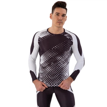 Рашгард мужской с длинным рукавом Domino 210-18 размер M (165-170см) Black-White