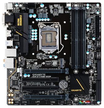 Материнская плата Gigabyte GA-Z170M-D3H LGA 1151 v1 (GA-Z170M-D3H) Б/У