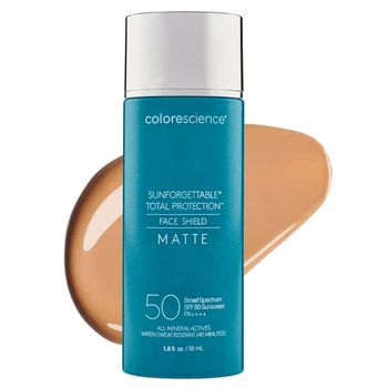 Сонцезахисний крем для обличчя з матуючим і тонуючим ефектом COLORESCIENCE Total Protection Face Shield Matte SPF 50 55 мл