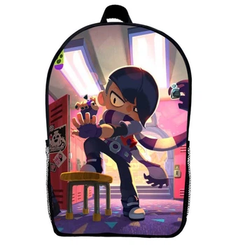 Рюкзак Бравл Старс Эдгар (School Gear bag Brawl Stars 09) черный, 39 х 27 х 14 см