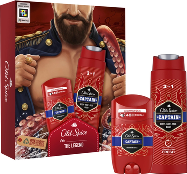 Набір подарунковий Old Spice Captain гель для душу 250мл і стік 50мл (8700216131735)