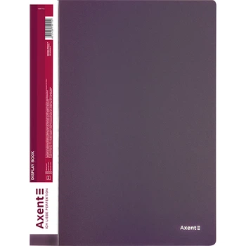 Дисплей-книга Axent 1280-11-A, A4, 80 файлів, сливова