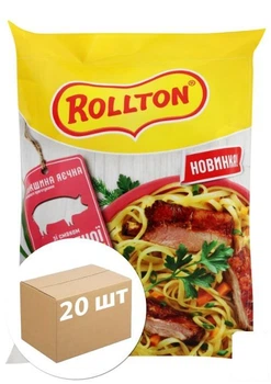 Лапша яичная быстрого приготовления (со вкусом жареной свинины) пачка ТМ "Rollton" 85г упаковка 20шт (89752)