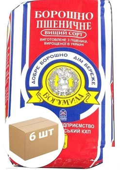 Мука "Богумила" пшеничная, высший сорт 2кг упаковка 6шт (86190)
