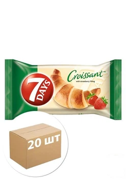 Круассан ТМ "7Days" Миди Клубника 60 г упаковка 20 шт (92543)