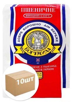 Мука "Богумила" пшеничная, высший сорт 1кг упаковка 10шт (90548)