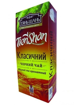 Чай черный (Классический) пачка ТМ "Тянь-Шань" 25 пакетиков (96892)