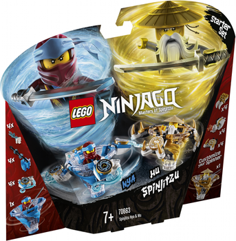 Zestaw konstrukcyjny LEGO NINJAGO Nia i Wu: Mistrzowie Spin Jitsu 227 elementów (70663)