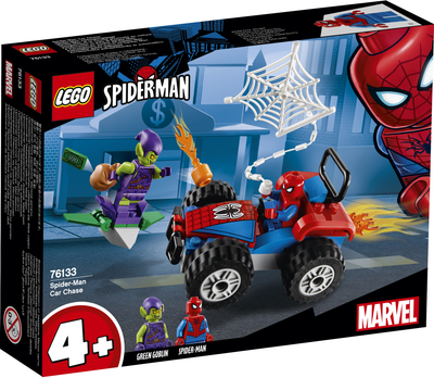 Zestaw konstrukcyjny LEGO Super Heroes Marvel Comics Pościg samochodowy Spider-Mana 52 elementy (76133)