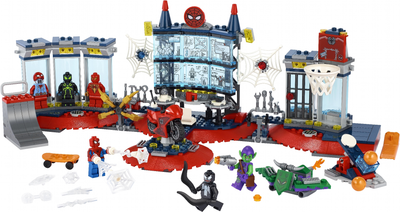 Zestaw konstrukcyjny LEGO Super Heroes Marvel Atak na legowisko Spideya 466 elementów (76175) (5702016912876)